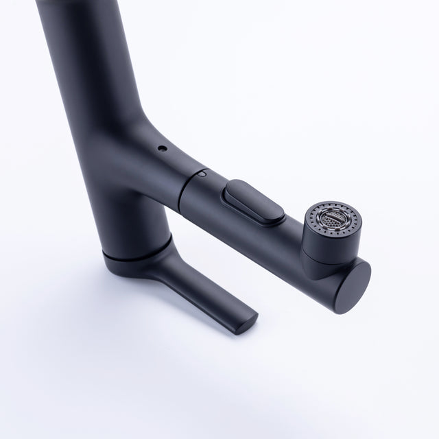 Single Hole Bathroom Faucet with Pull Out Sprayer, Dual Spray Modes, Solid Brass Polished Chrome Bathroom Faucet for Sink, Modern One Handle Bath Vanity Faucet with Face Basin Mixer Tap\\nVisit the YI