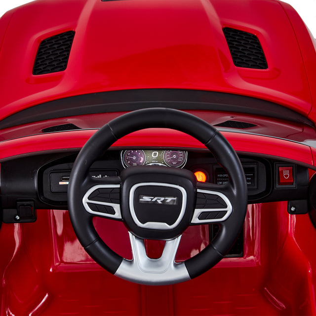Licensed Dodge Charger，12v Kids ride on car W/Parents Remote Control ,electric cart for kids，Three speed adjustable,Power display, slow start、USB,MP3 ,Bluetooth,LED light、Four wheel suspension