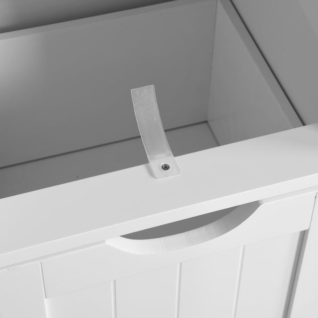 Bathroom Storage Cabinet, White Floor Cabinet with 3 Large Drawers and 1 Adjustable Shelf