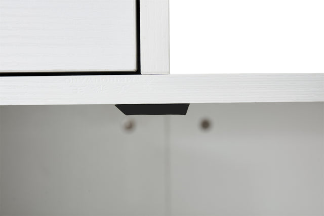 KITCH storage cabinet WHITE-Black, move with roller..