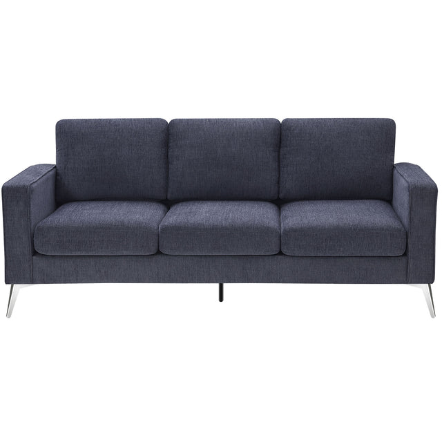 [VIDEO provided] [New]Modern 3-Piece Sofa Sets with Sturdy Metal Legs,Chenille Upholstered Couches Sets Including 3-Seat Sofa, Loveseat and Single Chair for Living Room Furniture Set (1+2+3 Seat)