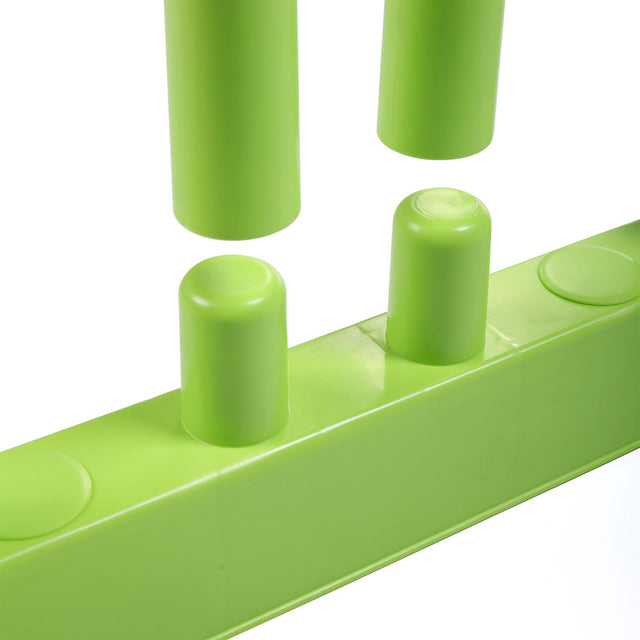 Kid Outdoor Picnic Table Set with Removable and Foldable Umbrella, Junior Activity Play Table with Bench, Multicolor