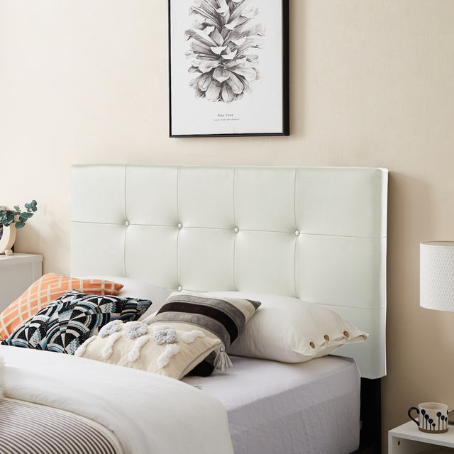 B112 Queen bed PVC cover haedboard with Sponge interlayer.  Strong iron frame with high temperature paint