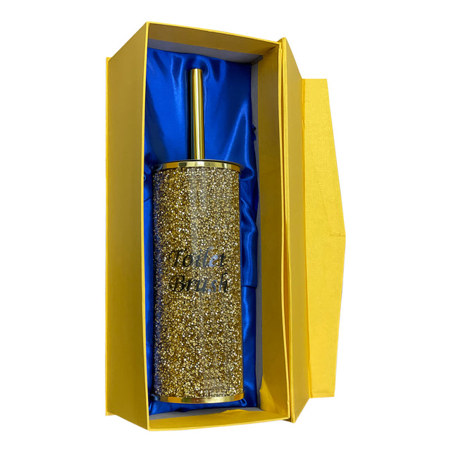 Ambrose Exquisite Glass Toilet Brush Holder in Gift Box (Includes Brush)