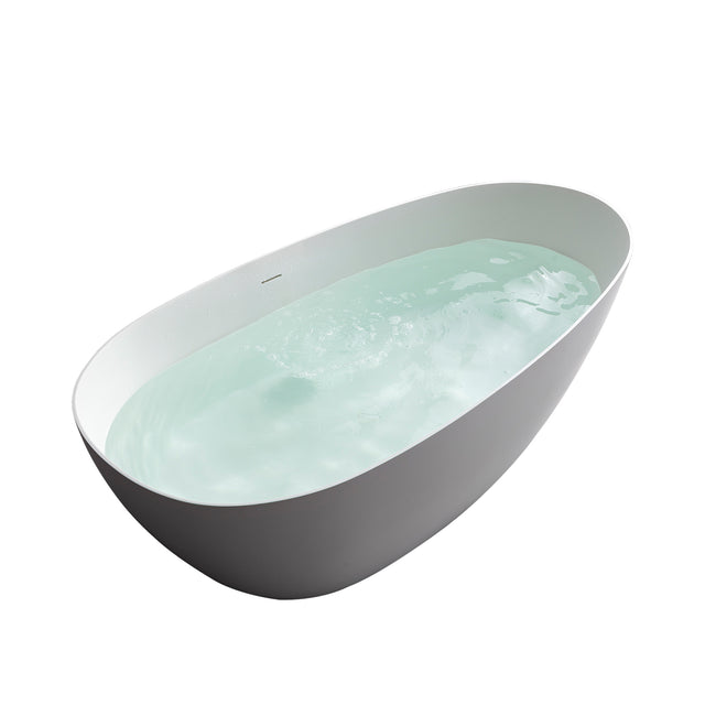 1500mm small size solid surface stone Bathroom freestand bathtub