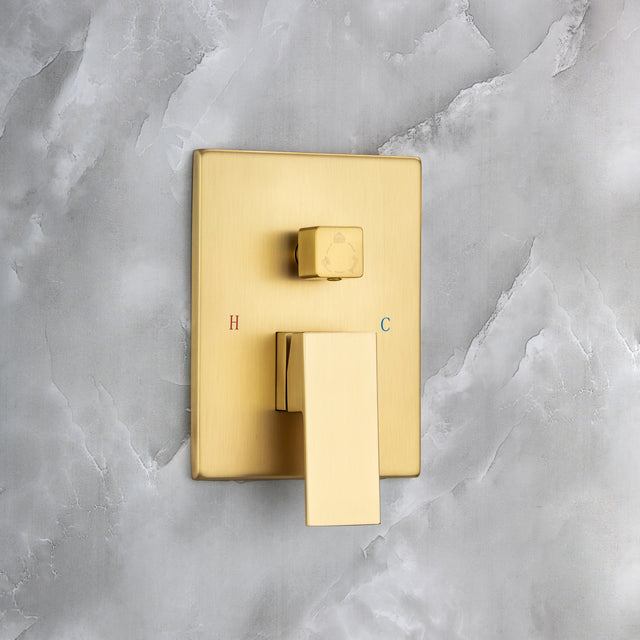 Rainfall 10 inch Shower System Bathroom Luxury Rain Mixer Silver Shower Combo Set Wall Mounted Shower Head Systems with High Pressure Head Hand Held Square Shower Head Polished Chrome Rough-in Valve