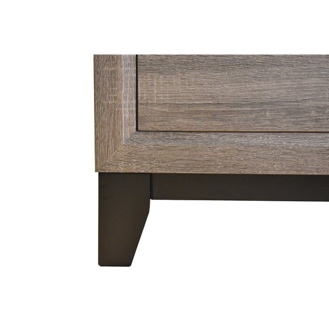 Galaxy Home Contemporary Hudson Made With Wood Nightstand in Gray