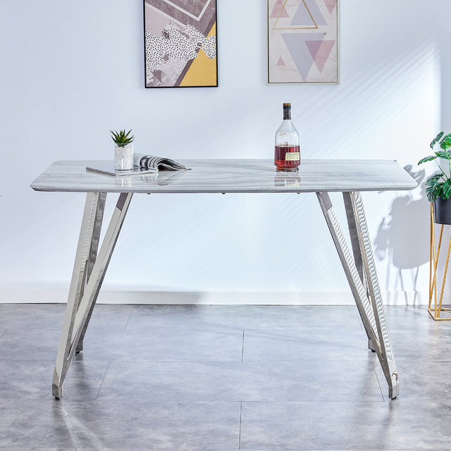 Bar table.Dining Table.Spacious MDF Top  Dining Table with plating Legs - Perfect for Bars and Gatherings at Home