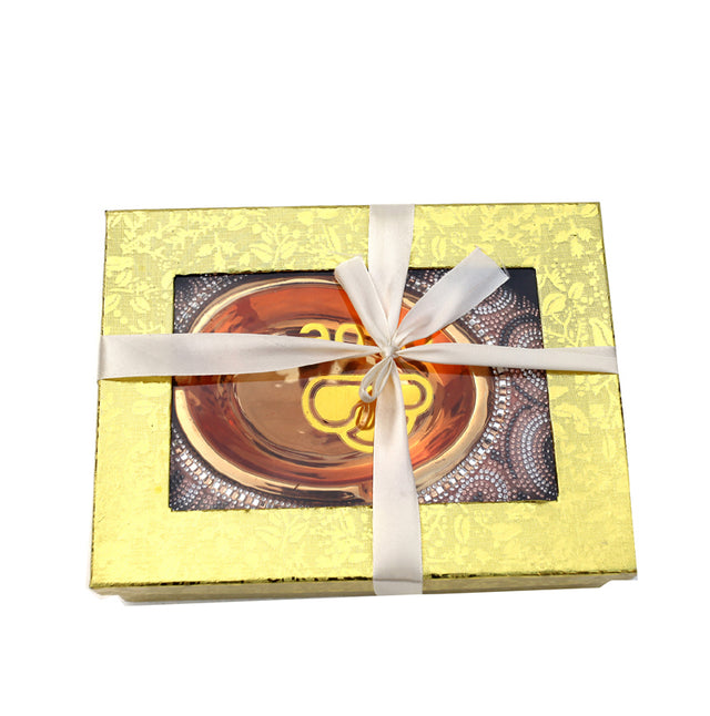 Ambrose Chrome Plated Crystal Embellished Ceramic Ashtray