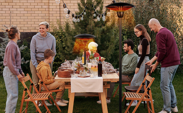 Simple Deluxe 1500W Patio Heater,Outdoor Patio Heater,Outdoor Electric Heater,Infrared Heater for Patios and Balconies, Camping, Tailgating 77.65" * 17"* 16.5"