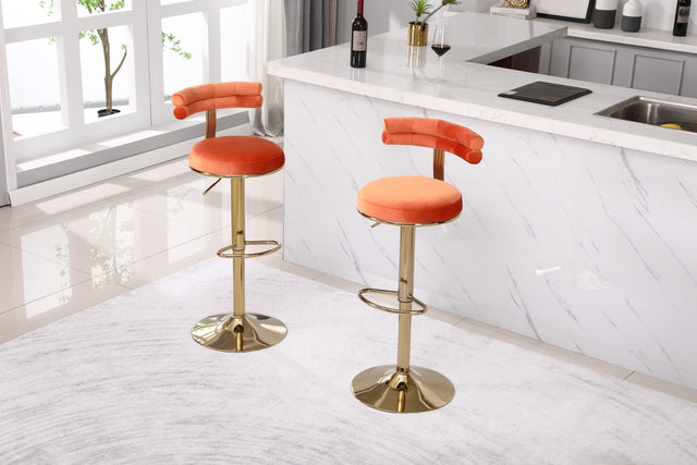 Bar Stools with Back and Footrest Counter Height Dining Chairs (2PCS/CTN)