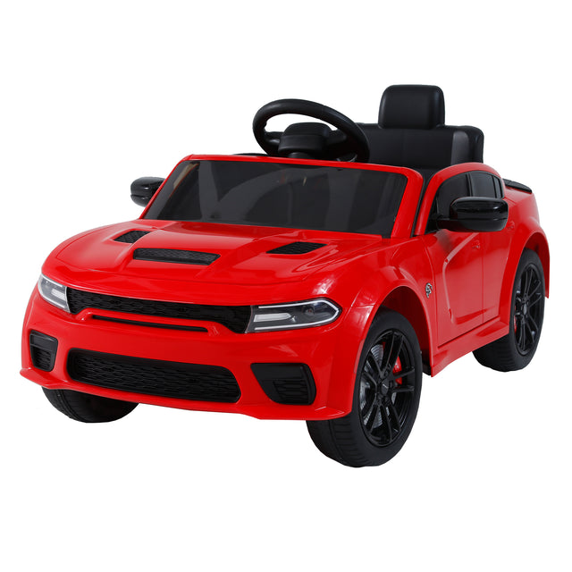 Licensed Dodge Charger，12v Kids ride on car W/Parents Remote Control ,electric cart for kids，Three speed adjustable,Power display, slow start、USB,MP3 ,Bluetooth,LED light、Four wheel suspension