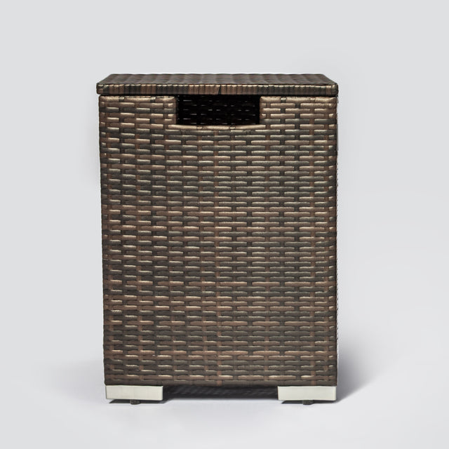 32in Square Fire Table with Ceramic Tile Tabletop with Propane Tank Cover