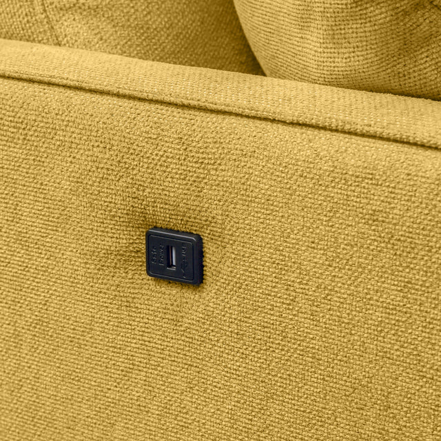 Living Space sofa 2 seater ,Loveseat With Waterproof Fabric Baby Blue, USB Charge
