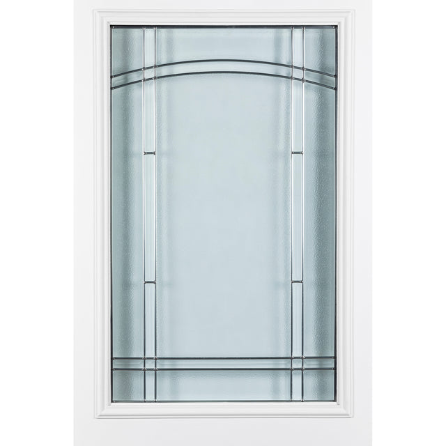 37.5inx81.5in Left Hand Inswing Decorative Glass- Zinc Caming  Fiber Glass Prehung Entry Door .
