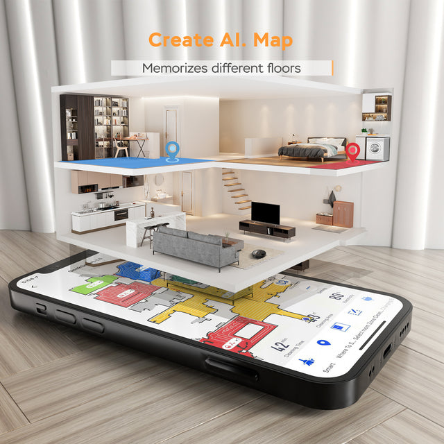 Geek Smart L8 Robot Vacuum Cleaner and Mop, LDS Navigation, Wi-Fi Connected APP, Selective Room Cleaning,MAX 2700 PA Suction, Ideal for Pets and Larger Home(Banned from selling on Amazon)