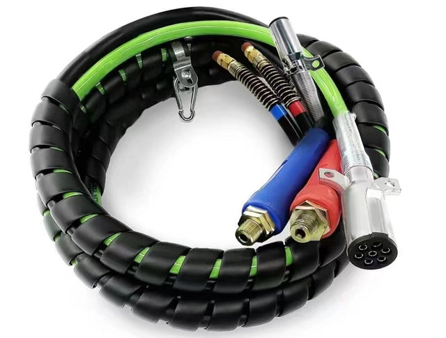 12FT 3-in-1 Wrap Set Air Line Hose Assemblies for Semi Truck Tractor Trailer