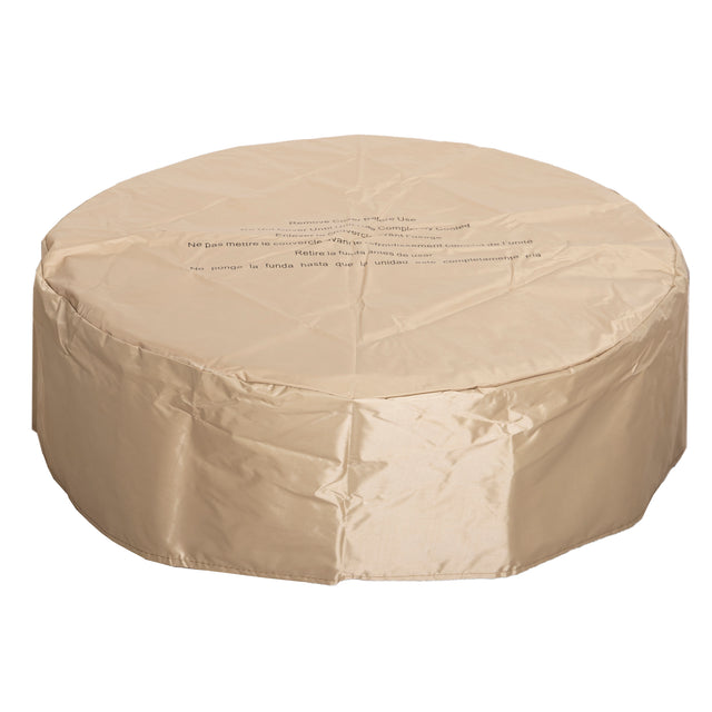 28'' Ore Powder 30,000 BTU Exterior Faux Stone Propane Fire Pit with Water Proof Cover and Lava Rock