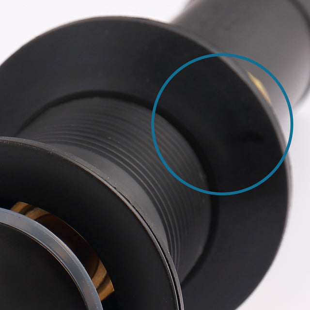 Pop-Up Drain Stainless Steel With Overflow Anti-Clogging for Vessel Sink Lavatory Vanity Sink Drain with Strainer Basket, Matte Black