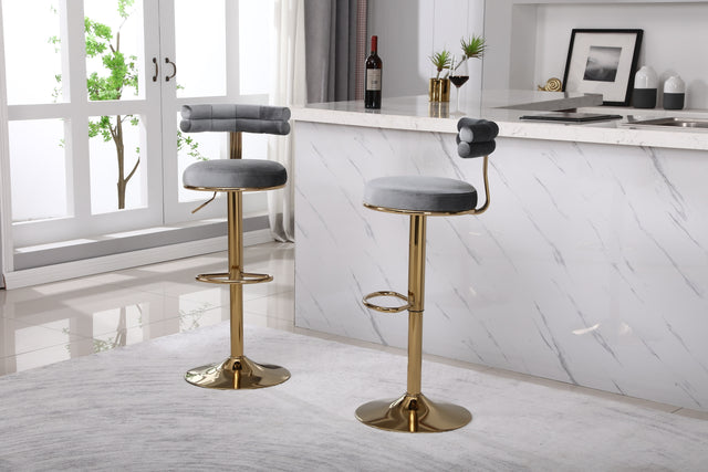 Bar Stools with Back and Footrest Counter Height Dining Chairs (2PCS/CTN)
