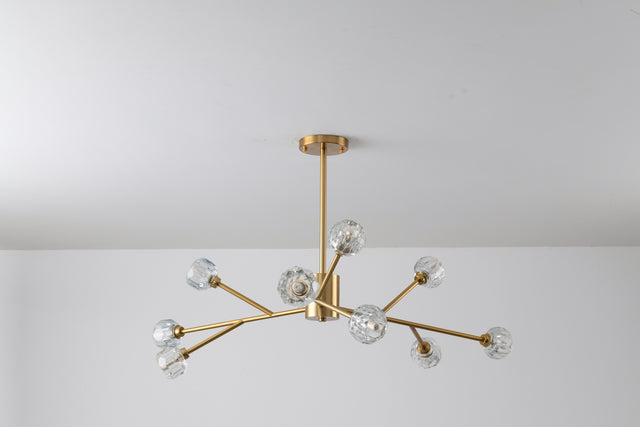Modern American chandelier golden iron -9 bulb