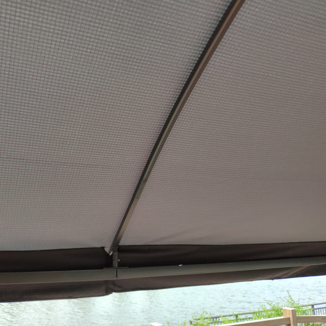 10x10 Ft Outdoor Patio Garden Gazebo Canopy, Outdoor Shading, Gazebo Tent With Curtains