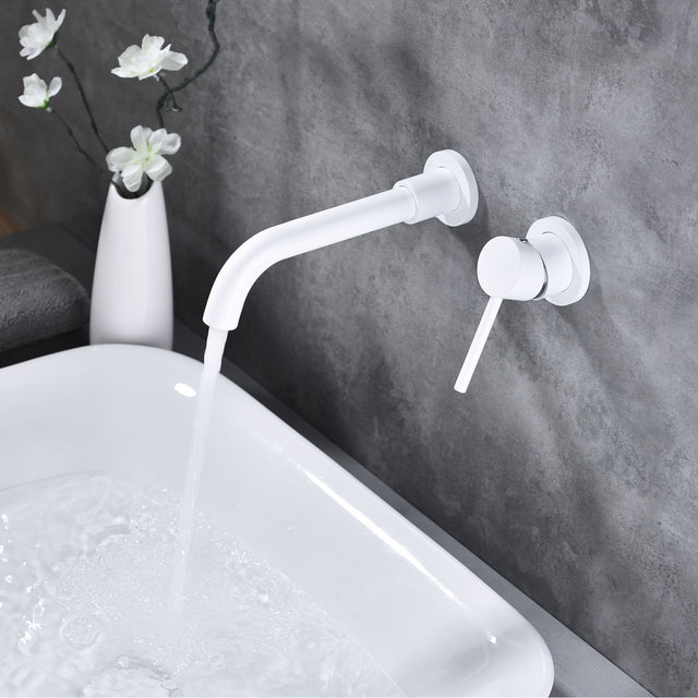 Single Lever Handle Wall Mounted Bathroom Faucet