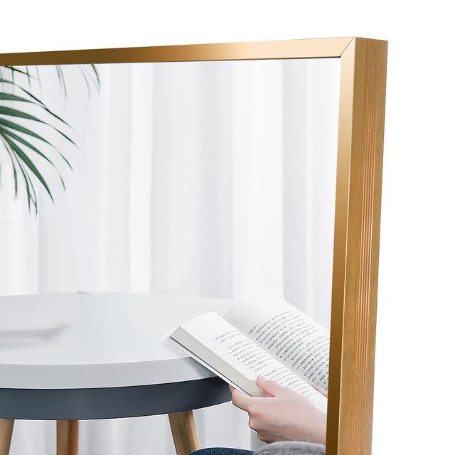 Gold 65 x 22 In Metal Stand full-length mirror