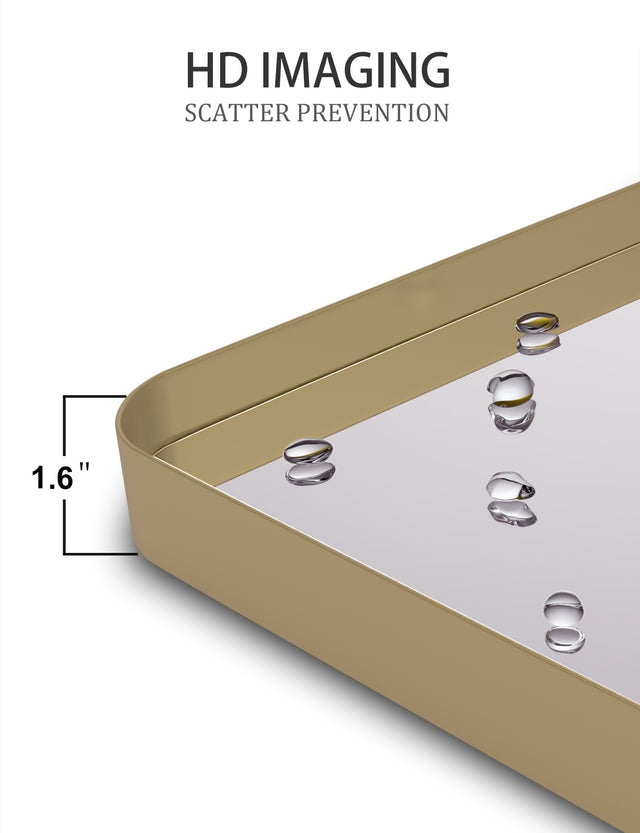 Metal Rectangles Wall Mirror