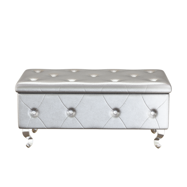 Storage Bench, Flip Top Entryway Bench Seat with Safety Hinge, Storage Chest with Padded Seat, Bed End Stool for Hallway Living Room Bedroom, Supports 250 lb