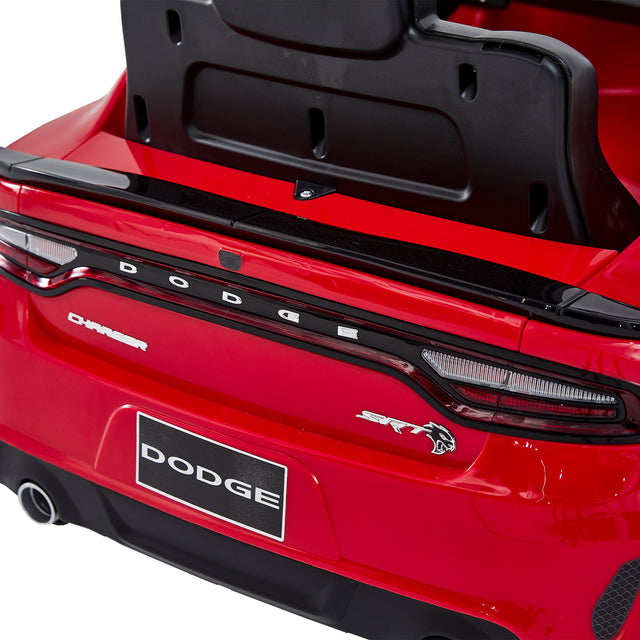 Licensed Dodge Charger，12v Kids ride on car W/Parents Remote Control ,electric cart for kids，Three speed adjustable,Power display, slow start、USB,MP3 ,Bluetooth,LED light、Four wheel suspension