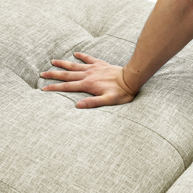 Folding Ottoman Sleeper Sofa Bed, 4 in 1 Function, Work as Ottoman, Chair ,Sofa Bed and Chaise Lounge for Small Space Living, Begie (44” x 26” x 33”H)