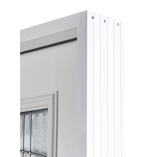 37.5inx81.5in Left Hand Inswing Decorative Glass- Zinc Caming  Fiber Glass Prehung Entry Door .