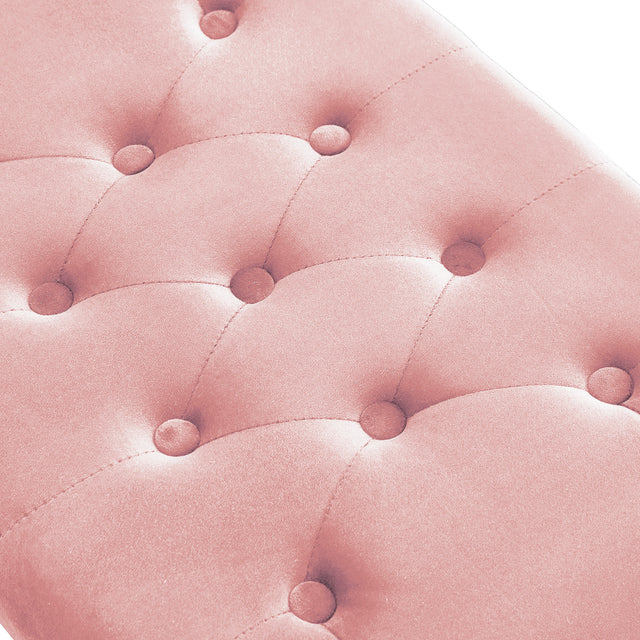 Velvet Shoe Changing Stool, Footstool, Square Cushion Foot Stool, Sofa stool, Rest stool,Low Stool .Step Stool, Small Footrest .Suitable for Clothes Shop,Living Room, Porch, Fitting Room.Pink Bench