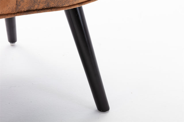 COOLMORE  Accent chair  Living Room/Bed Room, Modern Leisure  Chair  Coffee color Microfiber fabric