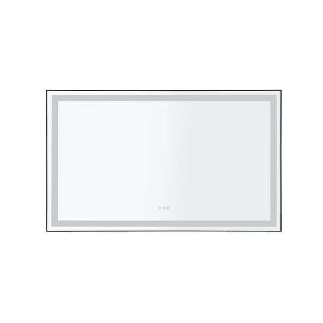 60*36 LED Lighted Bathroom Wall Mounted Mirror with High Lumen+Anti-Fog Separately Control