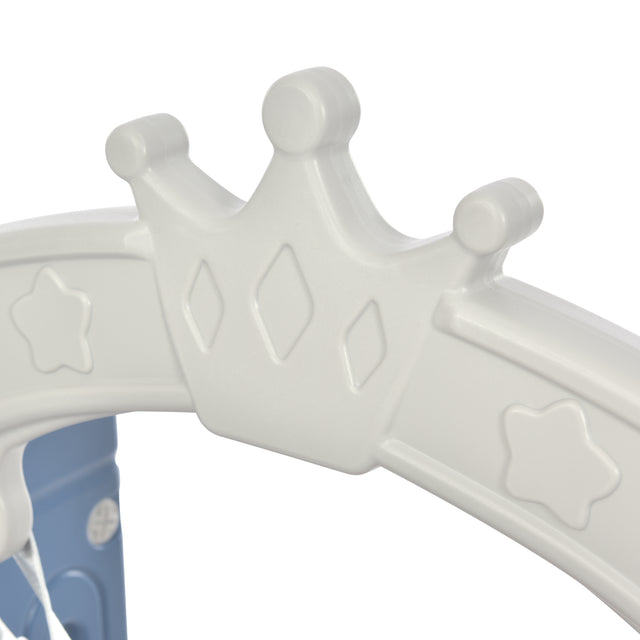 Toddler Slide and Swing Set 5 in 1, Kids Playground Climber Slide Playset with Basketball Hoop Freestanding Combination for Babies Indoor & Outdoor