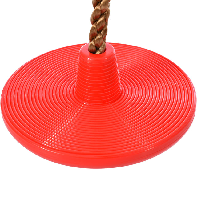 4 in 1 Outdoor Toddler Saucer Swing Set for Backyard, Playground Tree Swing Sets with Steel Frames, Climbing Rope with Disc Tree Swing Playset and Basketball Hoop for Kids