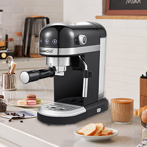20 Bar Espresso Machine , 1350W High Performance, 1.4 Ldetachable transparent water tank, Thermo block beating system,With safety valve(Banned from selling on Amazon)