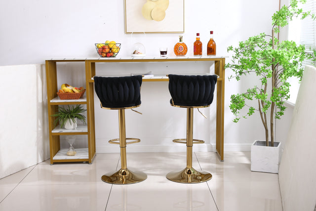 Bar Stools with Back and Footrest Counter Height Dining Chairs (2PCS/CTN)