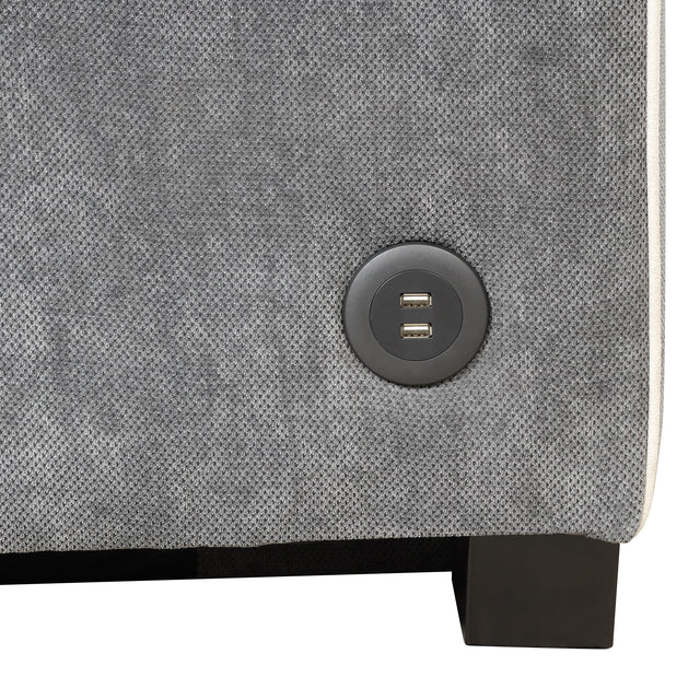 65.7" Linen Upholstered Sleeper , Pull Out Sofa Couch attached two throw pillows,Dual USB Charging Port and Adjustable Backrest for Living Room Space，Charcoal Gray