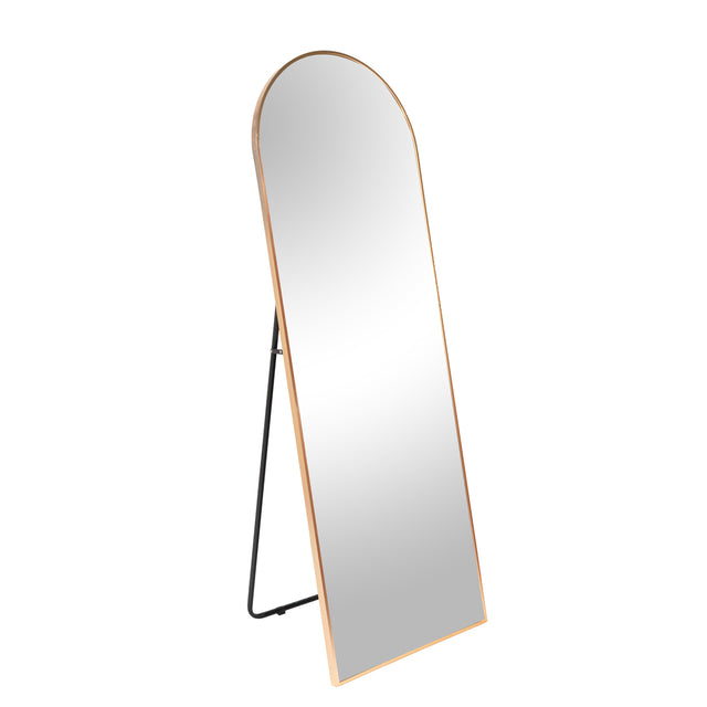 Gold 65 x 22 In Arch Stand full-length mirror