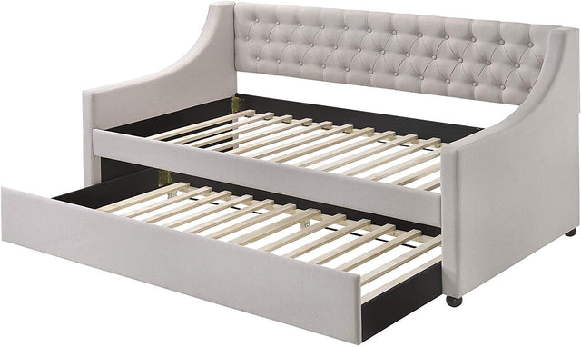 ACME Lianna Daybed & Trundle (Twin Size), Fog Fabric (1Set/2Ctn) 39395