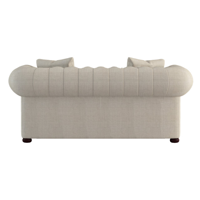 Luxurious Style 1pc Loveseat Beige Button-Tufted with 4 Pillows Fabric Upholstered Classic Look Living Room Furniture