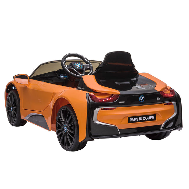 12V Electric Kids Ride-On Car Toy with Remote Control Music Horn Lights Suspension Wheels - orange
