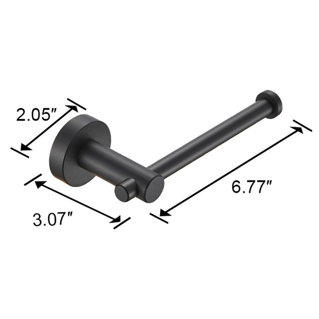 Bathroom Hardware Set, Thicken Space Aluminum 3 PCS Towel bar Set- Matte Black 16-27 Inches Adjustable Bathroom Accessories Set