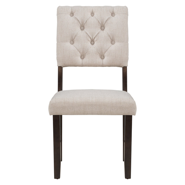 TREXM 6-Piece Dining Table and Chair Set with Special-shaped Legs and Foam-covered Seat Backs&Cushions for Dining Room (Espresso)