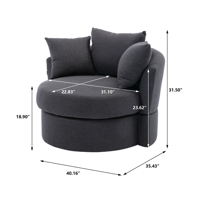 Modern  Akili swivel accent chair  barrel chair  for hotel living room / Modern  leisure chair