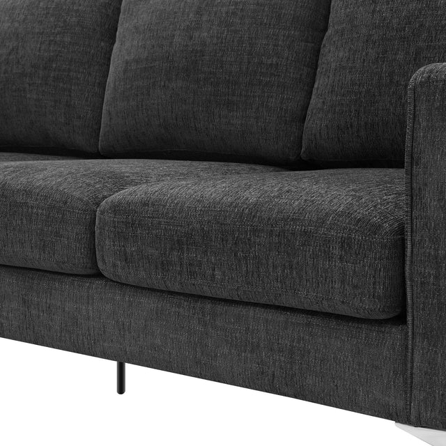 [VIDEO provided] [New]Modern 3-Piece Sofa Sets with Sturdy Metal Legs,Linen Upholstered Couches Sets Including 3-Seat Sofa, Loveseat and Single Chair for Living Room Furniture Set (1+2+3 Seat)