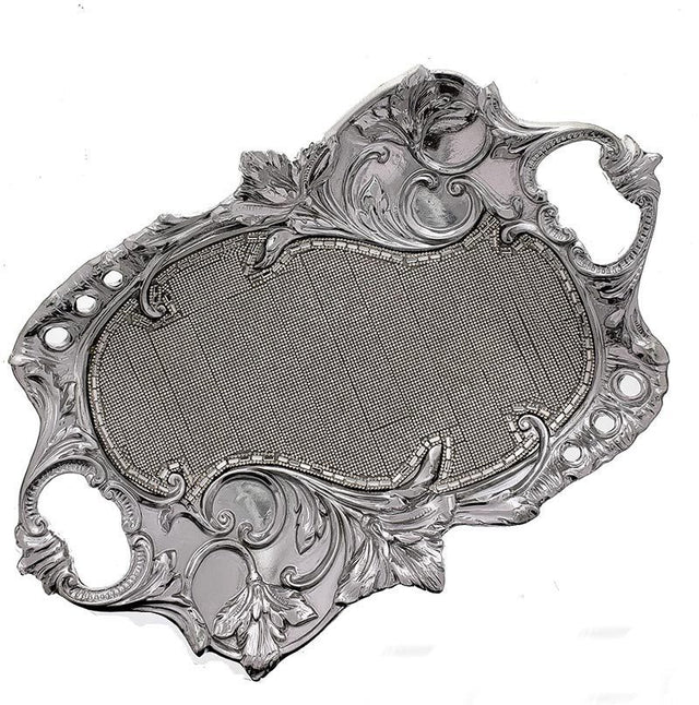 Ambrose Chrome Plated Crystal Embellished Ceramic Plate